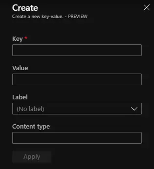 Create a new key-value