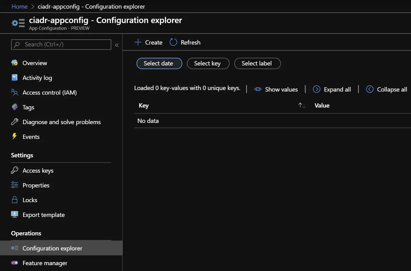 Configuration explorer